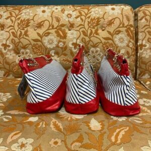 Wild eye designs Wine bottle insulated bag red white &blue striped*BIN AH